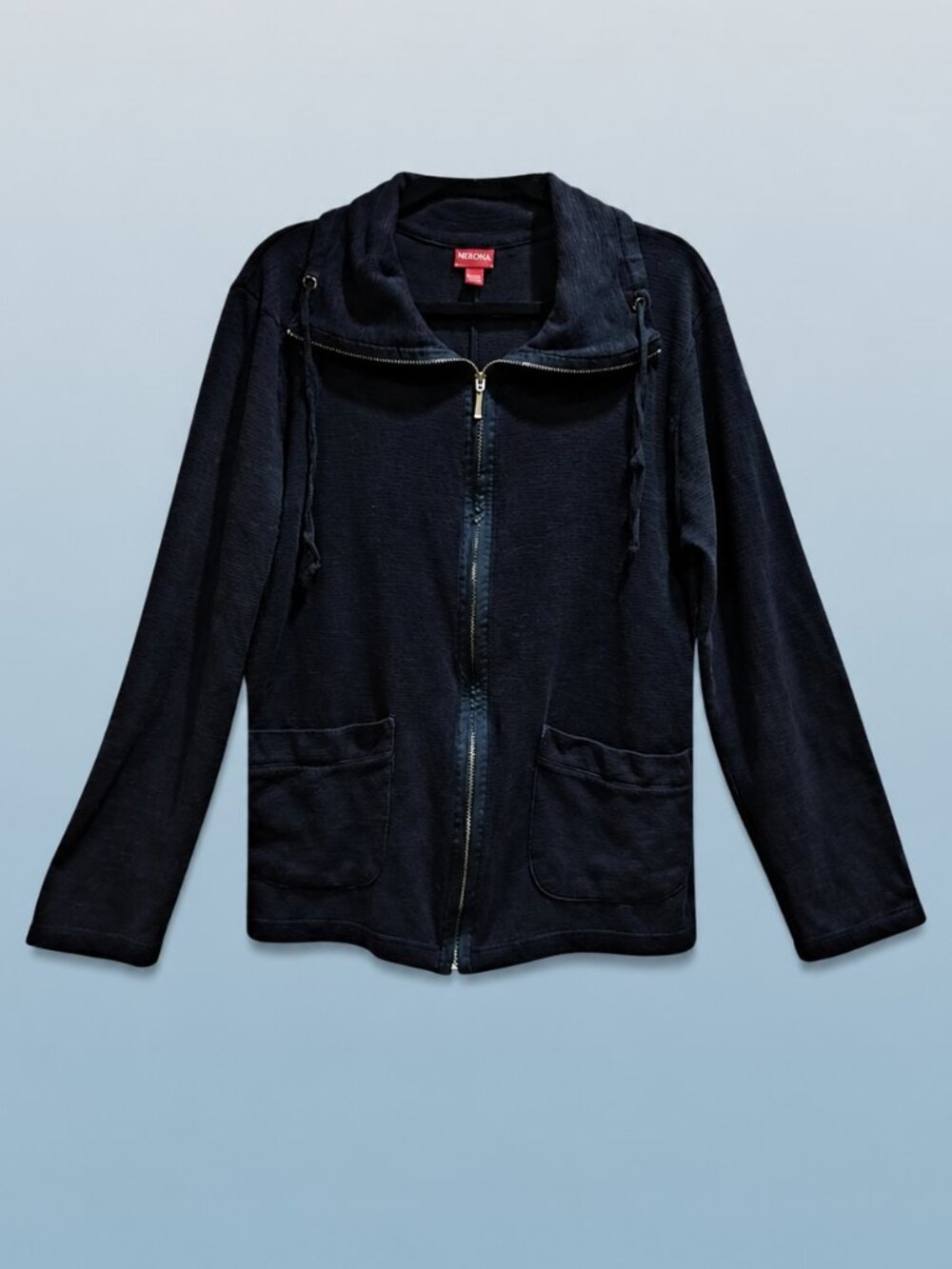 Merona Blue Ribbed Top/Jacket - XL